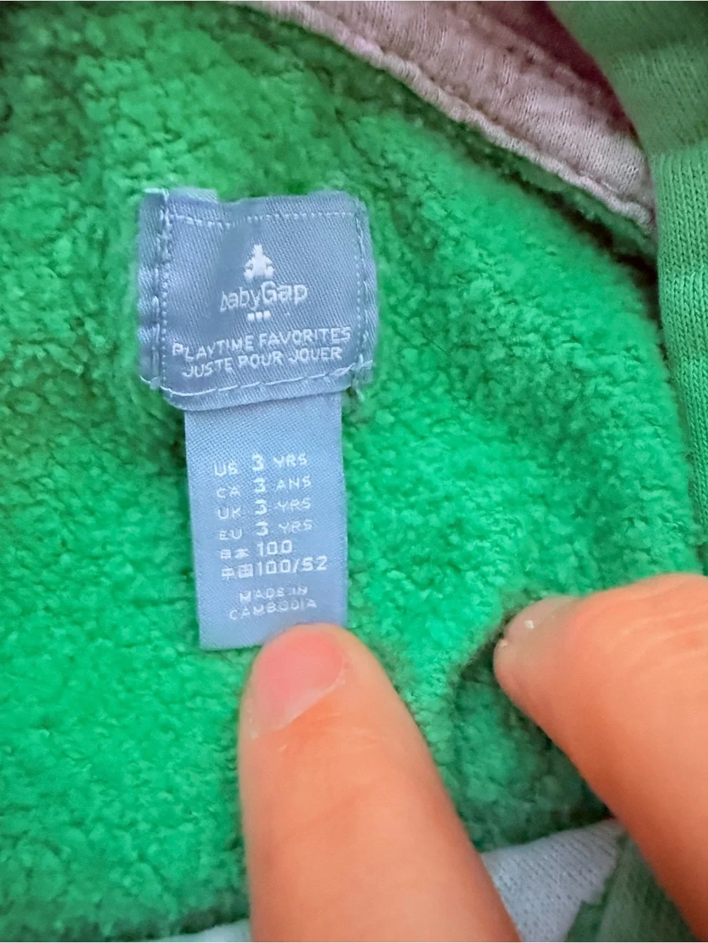 GAP Kids Lime Green Hooded Sweatshirt